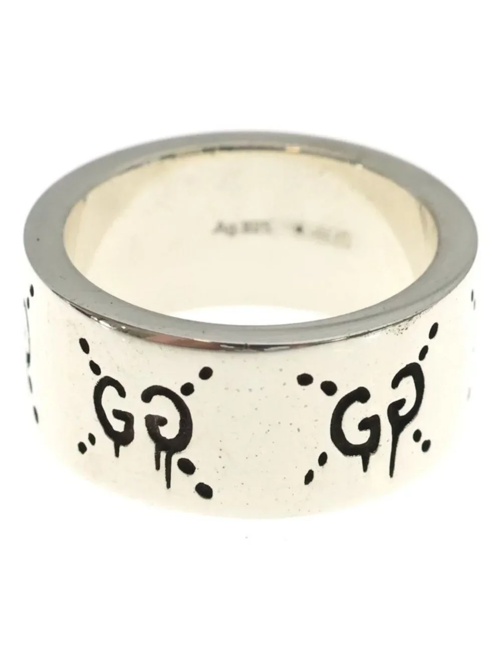 Gucci Ghost GG Ring Skull Silver